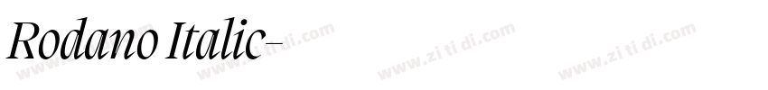 Rodano Italic字体转换 Rodano Italic字体转换